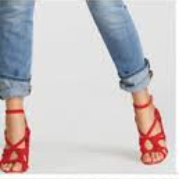 Cabi Shoes - NWOT Cabi Tiptoe Sandal – Red Hibiscus – Women’s Size 7 – Rope Block Heel